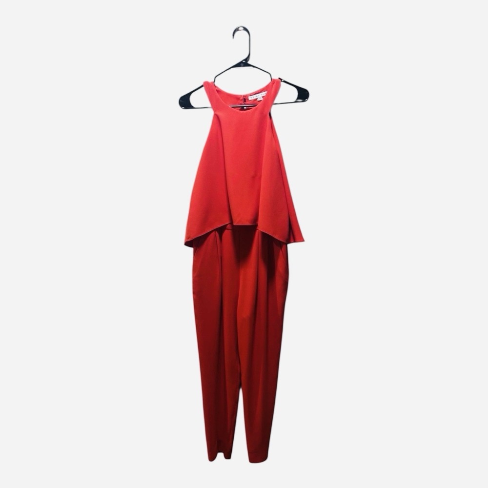 Trina Turk Oceanside Red Jumpsuit Sleeveless Women's 2